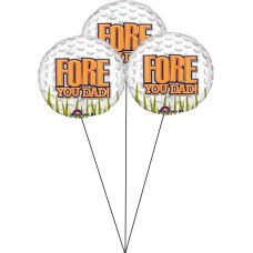 Fore You Dad - Golf Ball Balloon