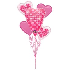 Big! Happy Heart Day Bouquet Helium Mylar Balloons (5)