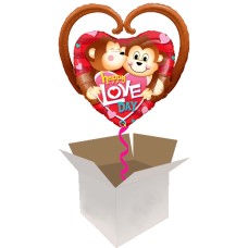 Happy Love Day Monkey Balloon