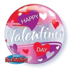 Happy Valentines Day Bubble Balloon (1 Balloon)