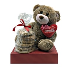 Valentine's Sweet Bear with Cookies (1 Dozen)