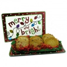 Merry and Bright Platter Cookie Gift (18 Cookies)
