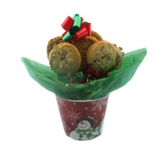 Snowman planter bouquet (12 Cookies)
