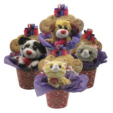 Valentine's Plush Cookie Bouquet Valentine's Plush Cookie Bouquet