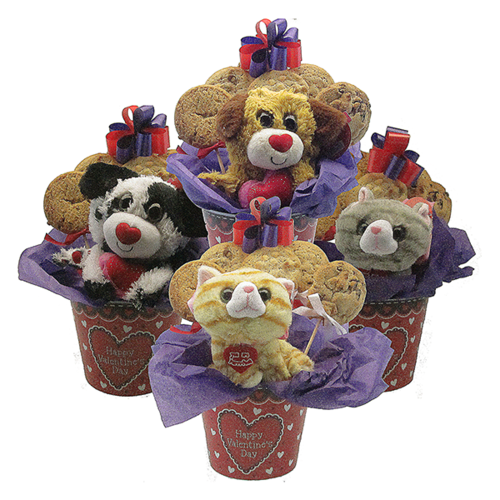 Valentine's Plush Cookie Bouquet