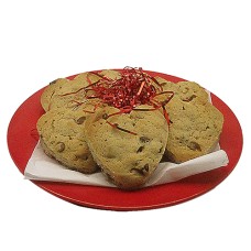 Chocolate Chip Heart Cookies Plate