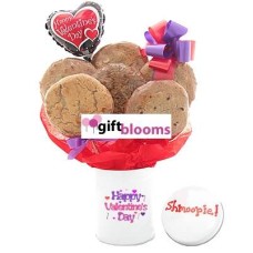 Valentines Stemmed Cookie Bouquet Tin (12 cookies)
