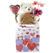 Valentine's Deluxe Tote - 6 Gourmet Cookies (12 Cookies)