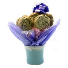 Lace Trim Pot Bouquet (1 Dozen)