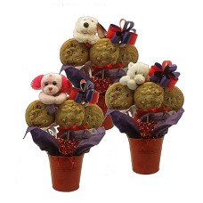 Valentine's Day Cookie And Animal Bouquet