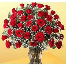 3 Dozen Roses Arranged in Vase