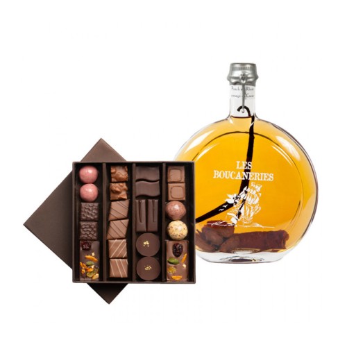 CHOCOLATES AND RUM FLAVORED WITH COCOA