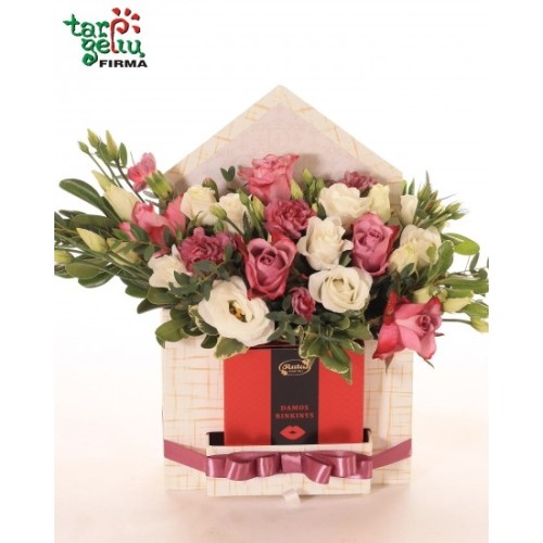 Envelope Flower Box + chocolate (Small)