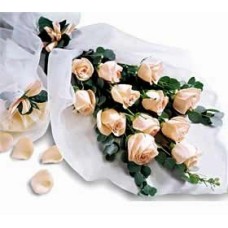 Sumptuous Hand Tied White Roses