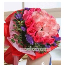 Bouquet of 33 Pink Roses