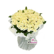 VIP bouquet 101 white rose White Heaven