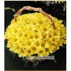 Flower Basket "Yellow Chrysanthemums"