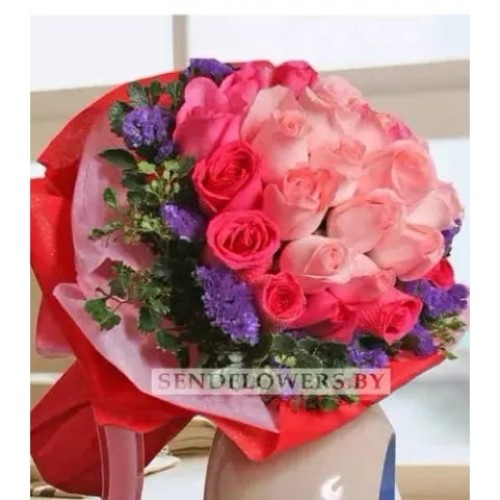 Bouquet of 33 Pink Roses