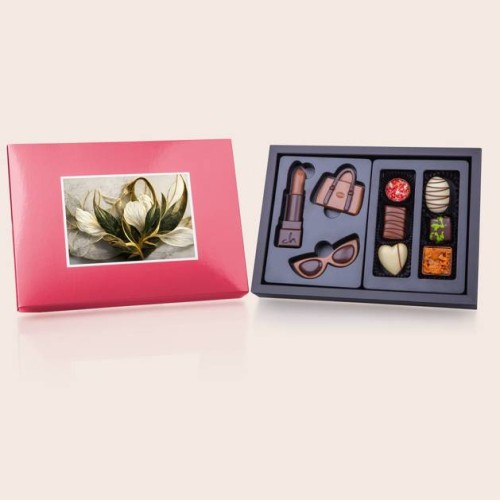 Chocolates with photos - female figurines and pralines
