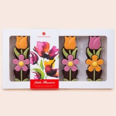 Flowers made of dark chocolate