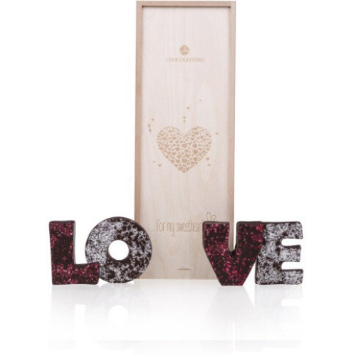 Dark chocolate letters - Love