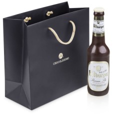 Beer bottle with chocolate