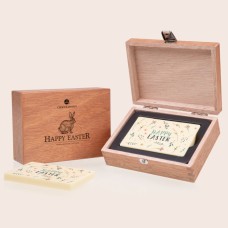 Easter chocolate in a wooden box