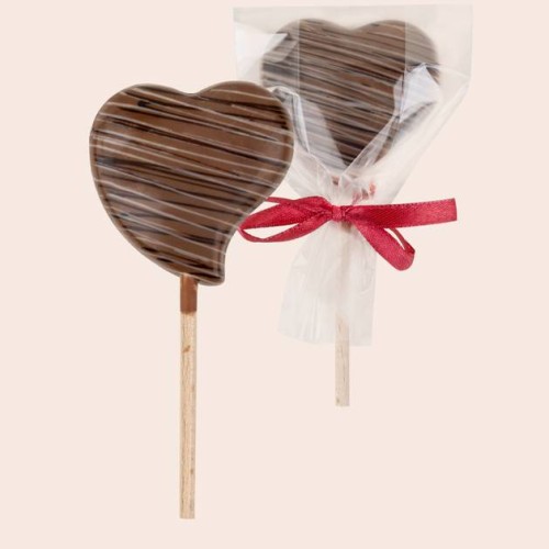 Milky heart lollipop