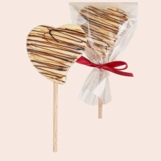 White heart lollipop
