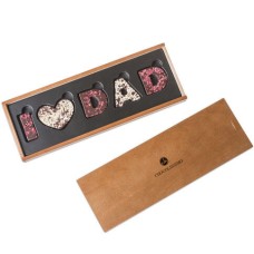 I love Dad in dark chocolate letters