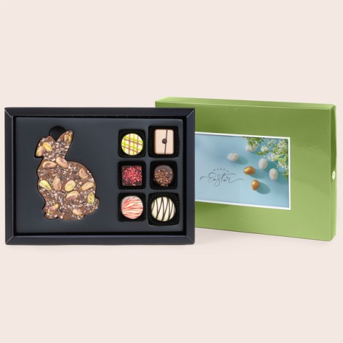 Easter ChocoPostcard Midi milk hare