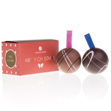 2 chocolate baubles - milk and dessert - Pack of 2
