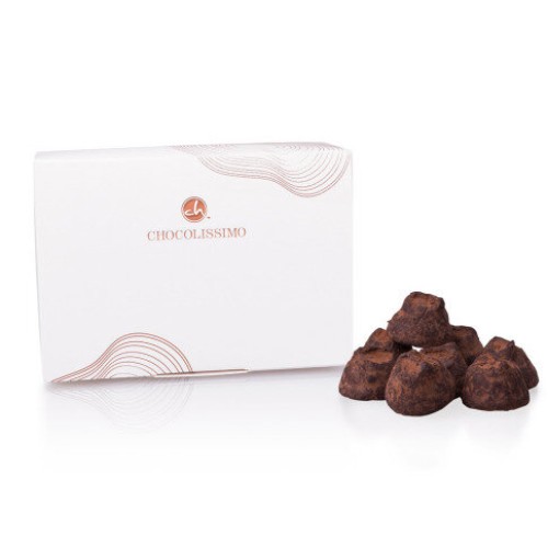 Chocolate truffles with salted caramel