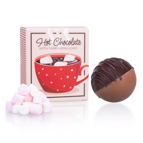 Chocolate ball with marshmallows