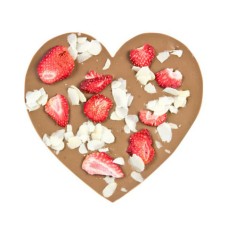 Dairy Heart With Strawberries And Almonds
