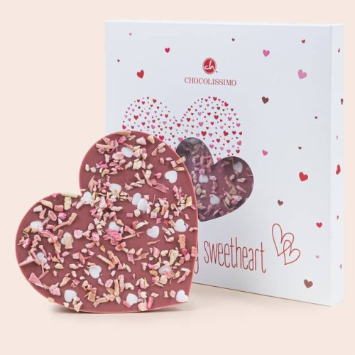 Chocolate Ruby Heart with Rhubarb