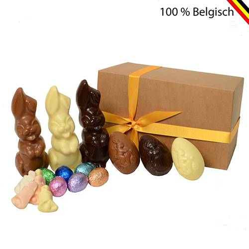 Luxury Easter box with typical Easter treats