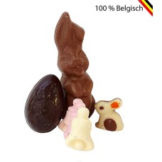 3 Easter bunny with Easter egg and treats