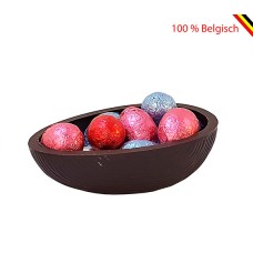 Half chocolate shell with luxurious Easter eggs