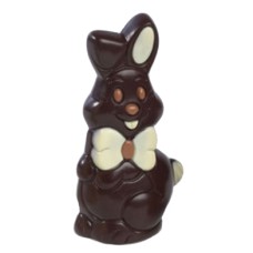 Happy Easter Bunny With Bow Pure Decoration 14 Cm