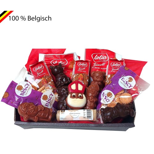 Saint Nicholas basket with goodies as a gift