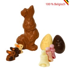 2 Easter bunny Easter eggs and praline-filled Easter bunnies et guimauve