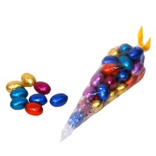 Tip bag with 30 wrapped Easter eggs (255 grams)