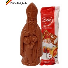 Belgian Callebaut chocolate Sint 15 cm and Lotus Biscoff