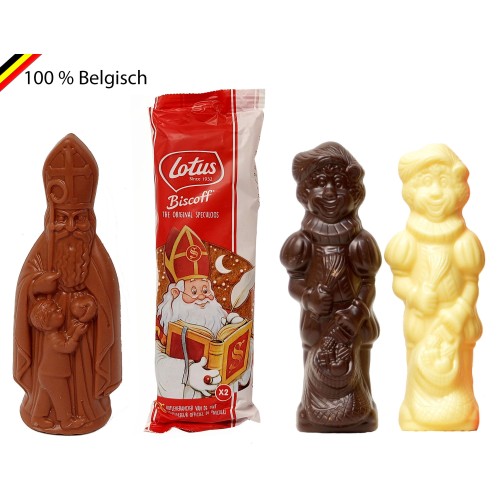 Three-colored Sinterklaas package with Biscoff