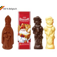 Three-coloured Saint Nicholas package with Biscoff