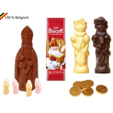Three-coloured Saint Nicholas package with Saint candy