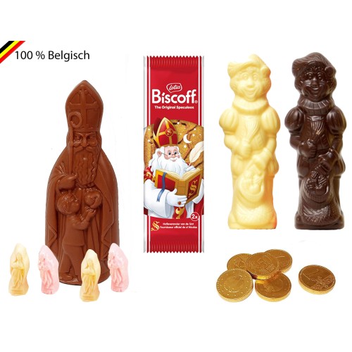 Three-coloured Saint Nicholas package with Saint candy