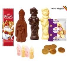Huge three-coloured Saint Nicholas package with Saint candy
