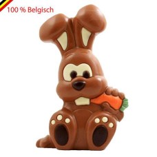 2 Decorated carrot easter bunny milk 140 grams 16 cm